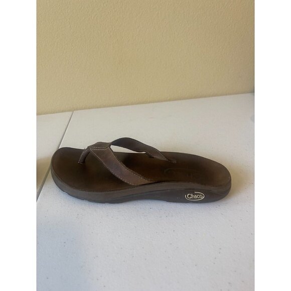 Chaco Sz 6 M Brown Flip Flop Leather Women Sandals - Picture 14 of 15